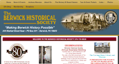 Desktop Screenshot of berwickhistoricalsociety.org